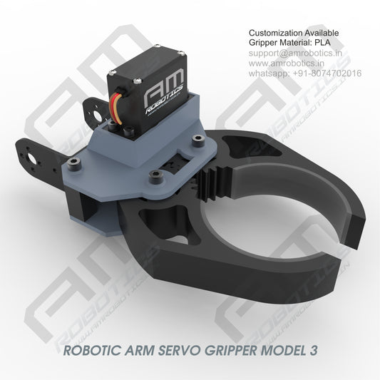 3D Printed Robotic Arm Gripper with MG996R Servo Motor Mount Model 3