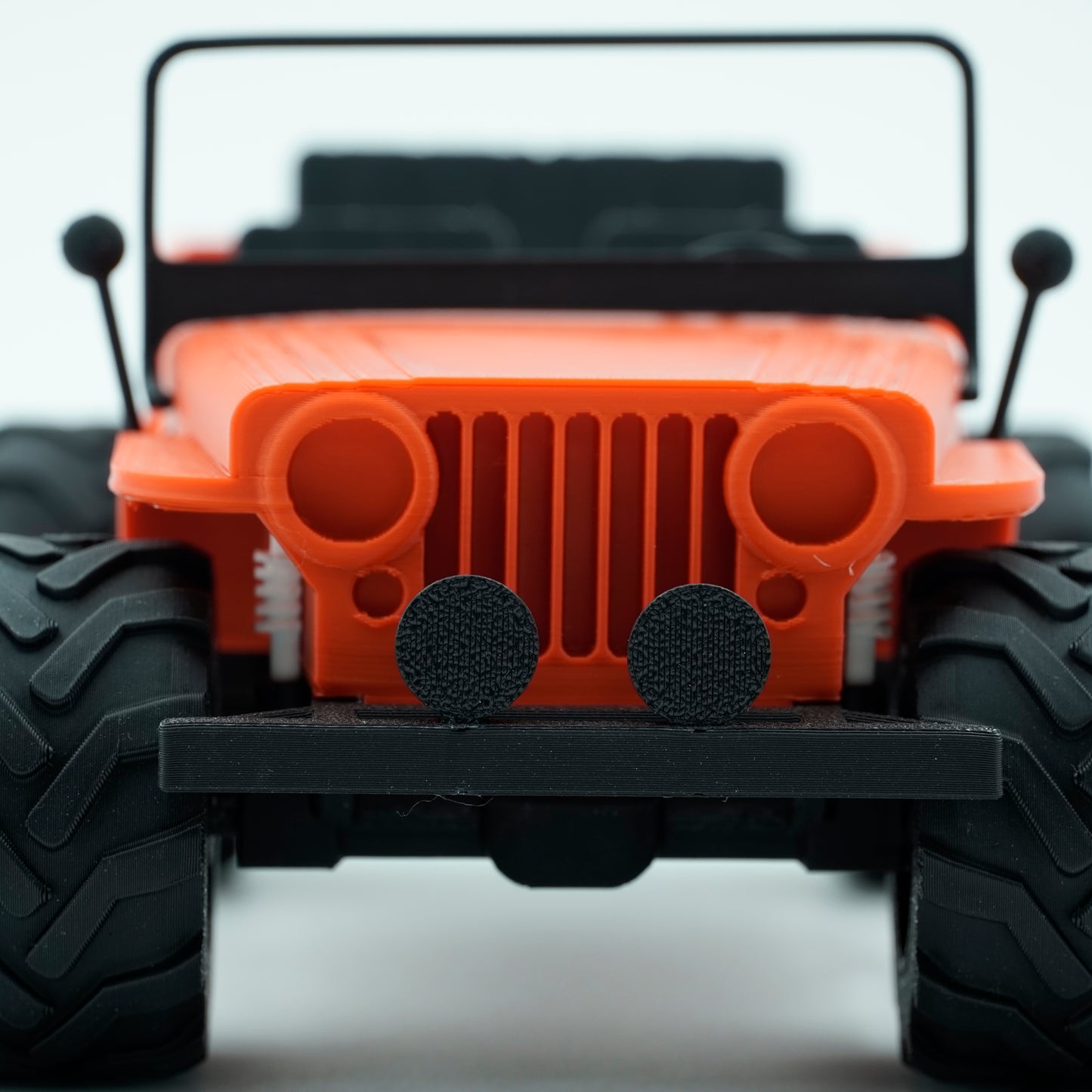 3D Printed Jeep Model Matt Black & Red