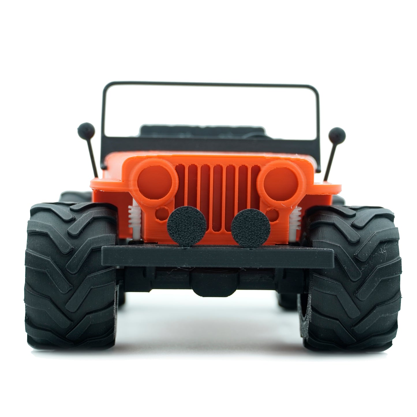 3D Printed Jeep Model Matt Black & Red