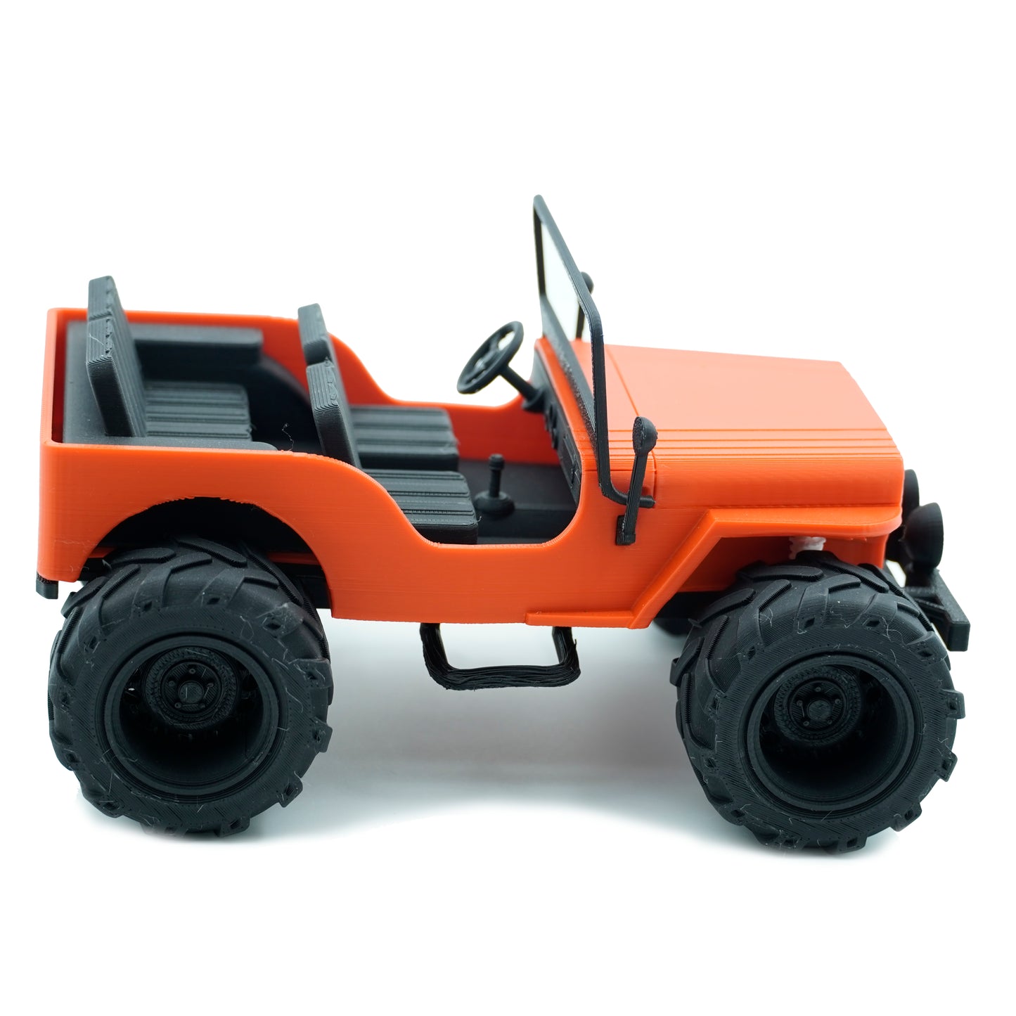 3D Printed Jeep Model Matt Black & Red