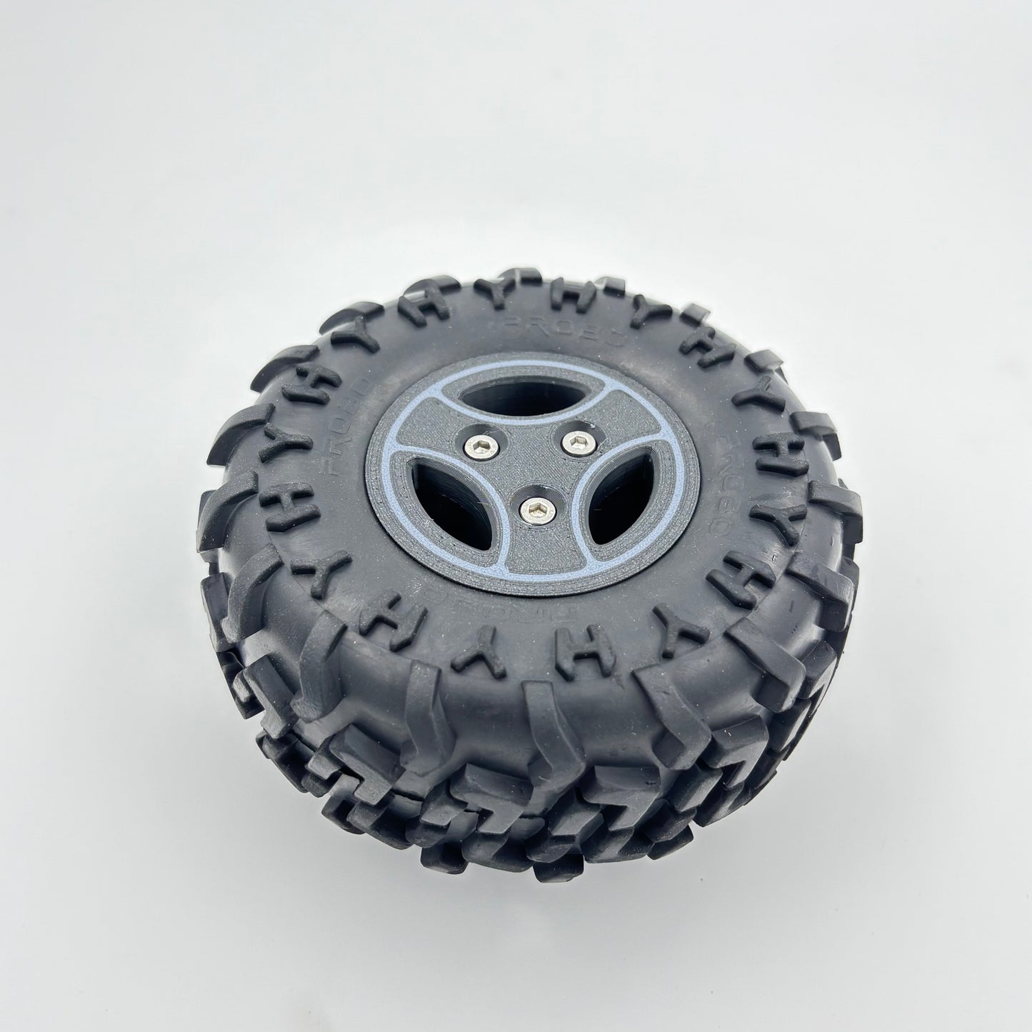 125mm Heavy Duty High Density RC Rubber Wheel With Flange for 6mm Shaft Motors