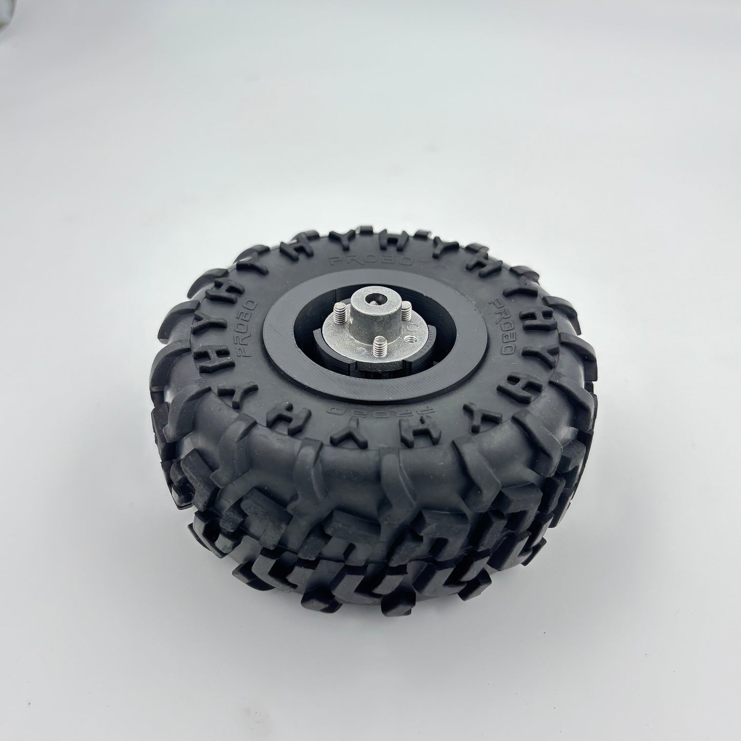 125mm Heavy Duty High Density RC Rubber Wheel With Flange for 6mm Shaft Motors