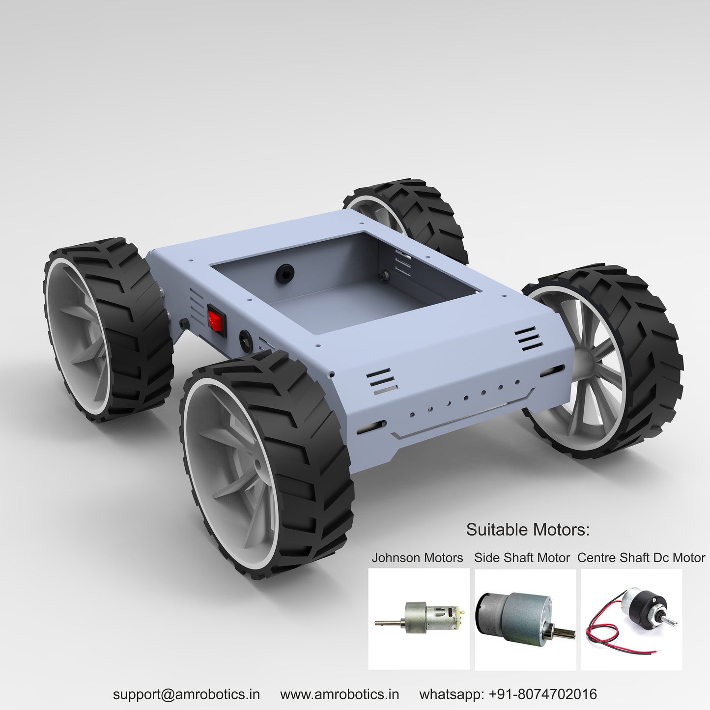 ROVER 4WD JOHNSON SERIES 1 DIY ROBOTIC METAL CHASSIS KIT