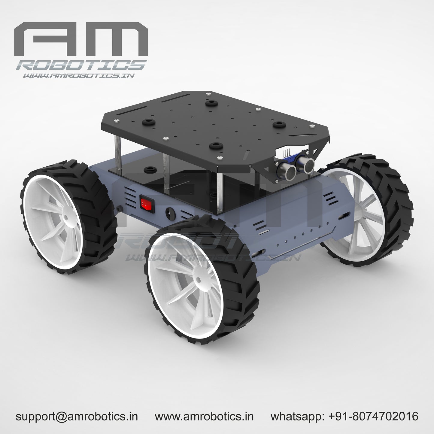 ROVER 4WD JOHNSON SERIES 1 DIY ROBOTIC METAL CHASSIS KIT