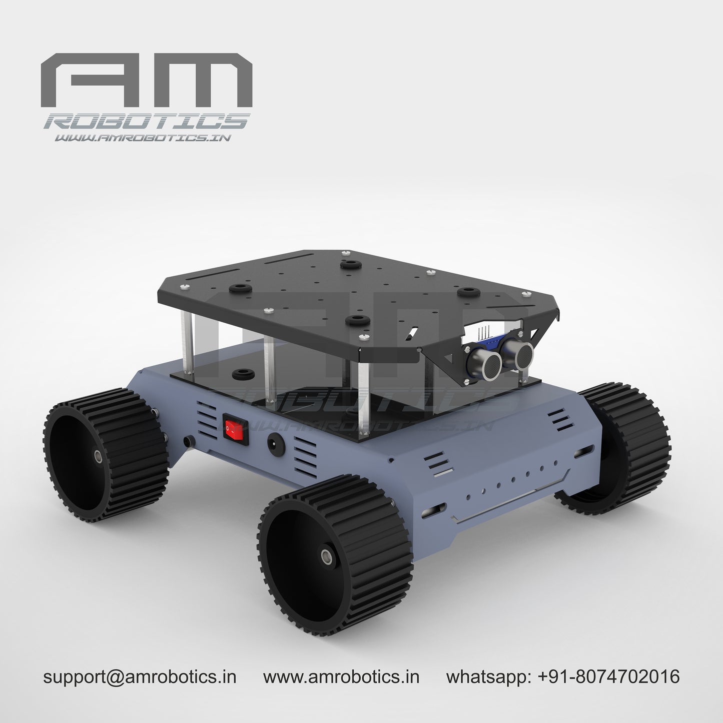 ROVER 4WD JOHNSON SERIES 1 DIY ROBOTIC METAL CHASSIS KIT