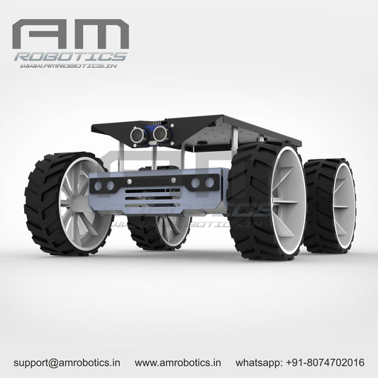 ROVER 4WD JOHNSON SERIES 2 GRAY DIY ROBOTIC METAL CHASSIS KIT