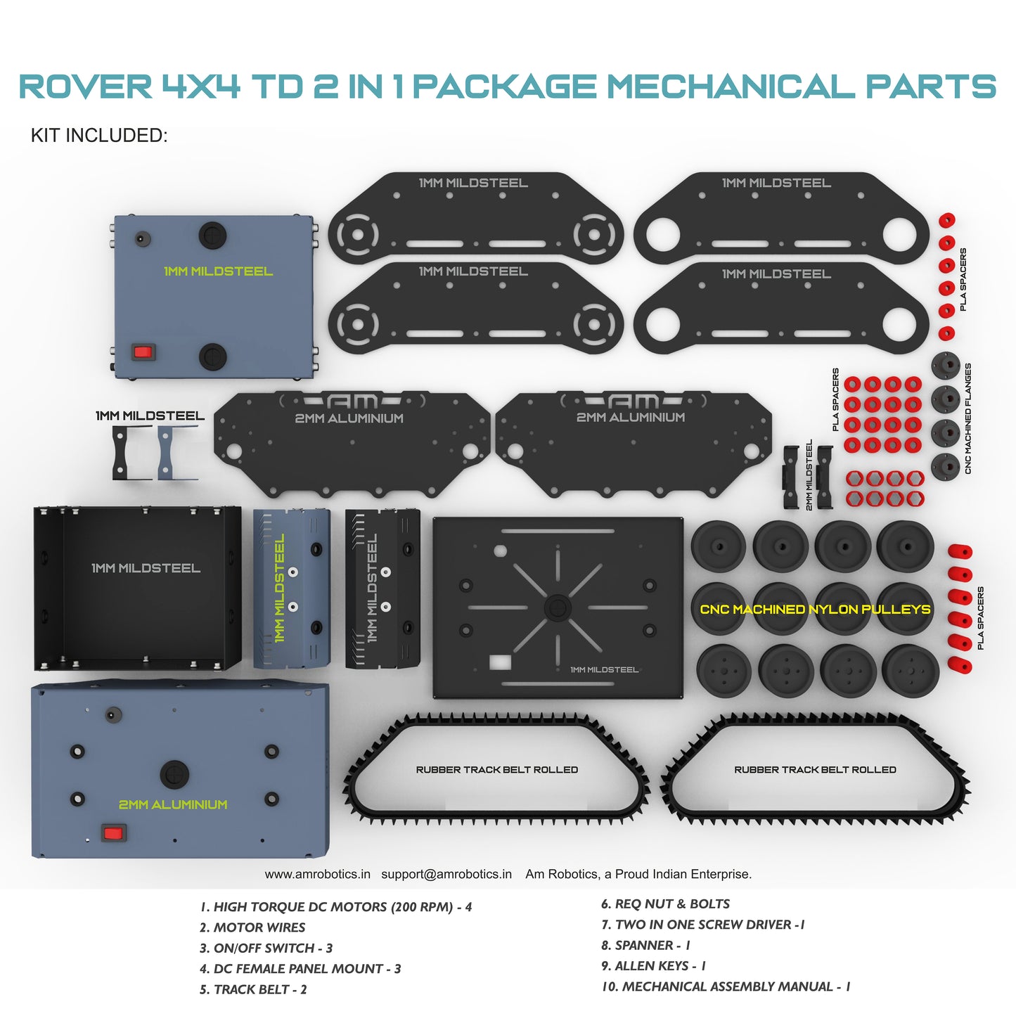 ROVER 4X4TD 2 IN 1 CHASSIS KIT